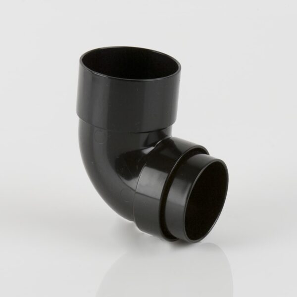 68mm Round Anthracite Down Pipe 92.5 Degree Bend black