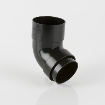 68mm Round Anthracite Down Pipe 112.5 Degree Offset Bend black