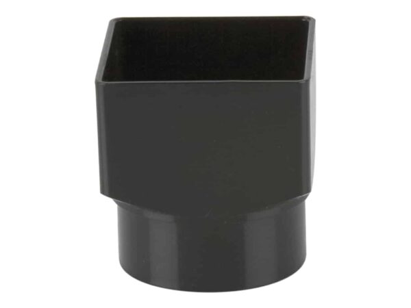 65mm Square To 68mm Round Downpipe Adaptor black