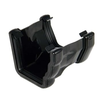 FLOPLAST Niagara Ogee Gutter to Square RH Adapter black